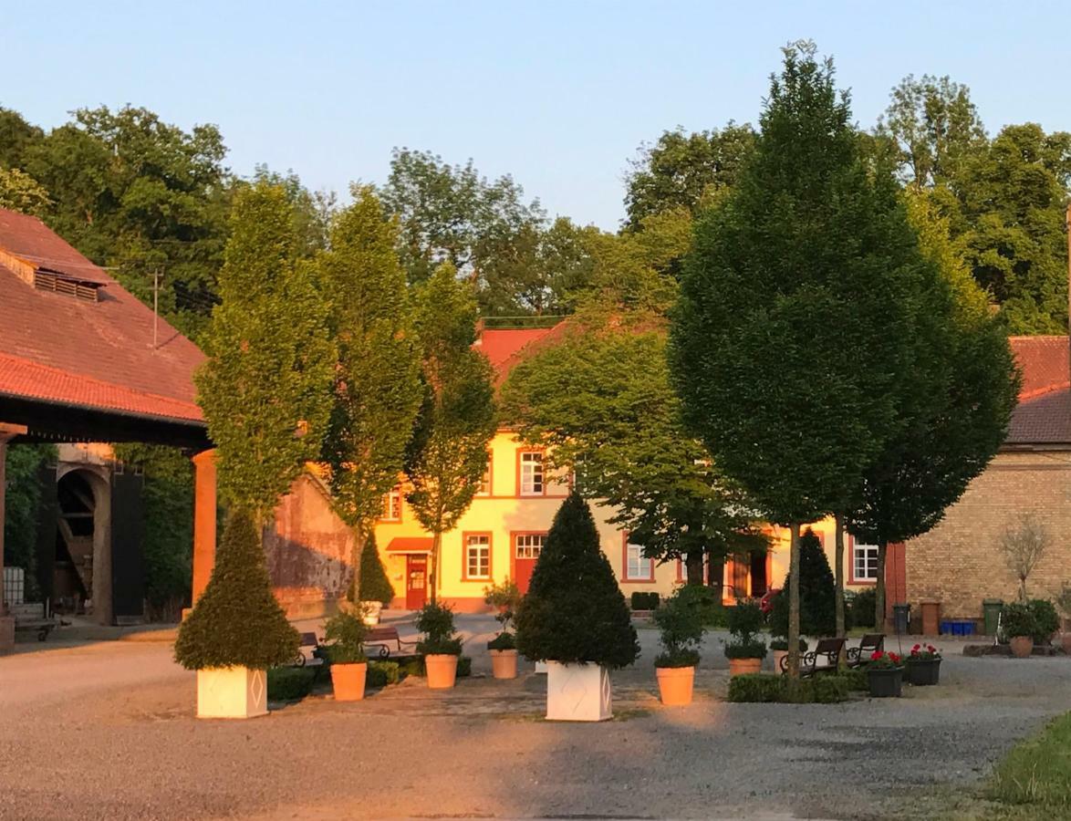 Elegantes Gästeapartment in Schloß und Hofgut Wiesenbach Exterior foto